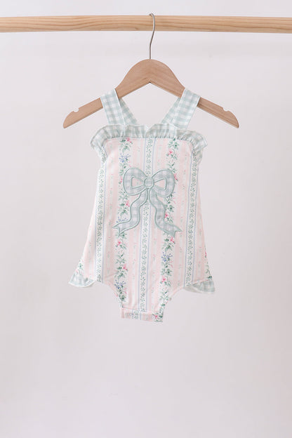 Bow Floral Applique Bubble