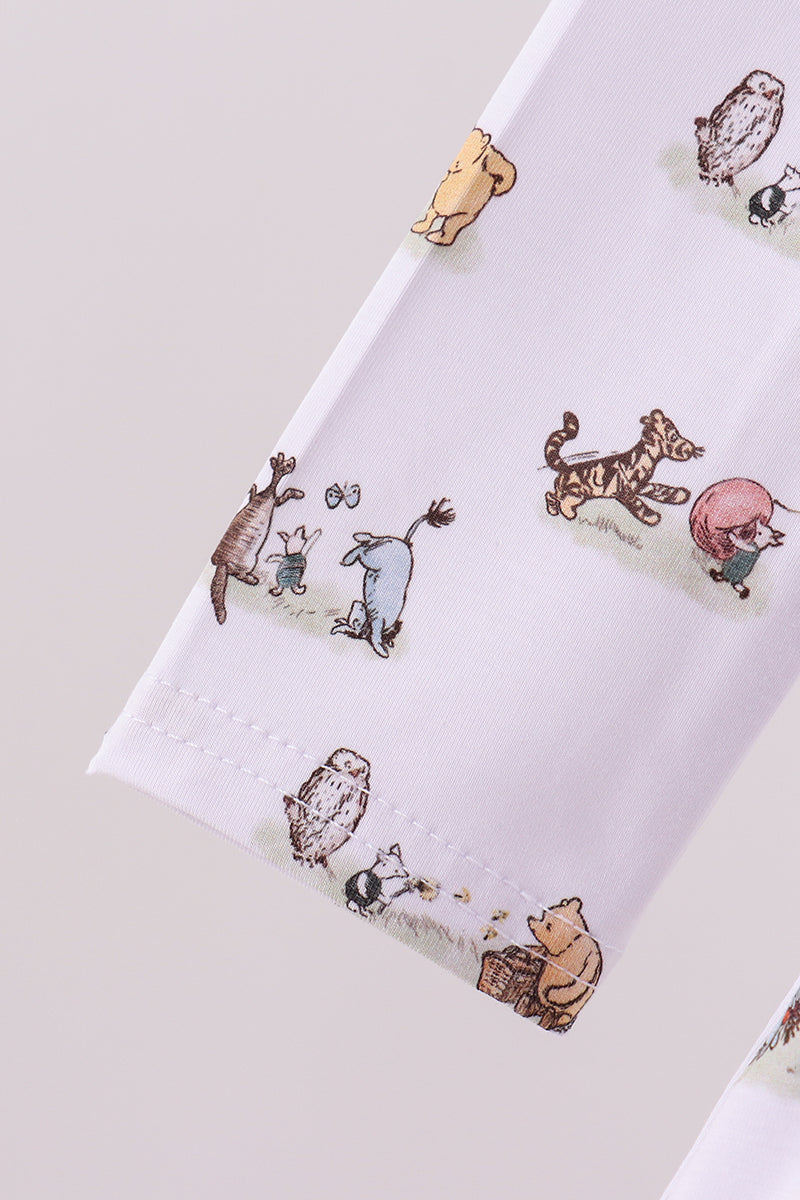 Premium Blue Character Print Bamboo Dress