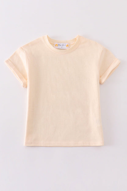 Premium Cream Basic T-shirt