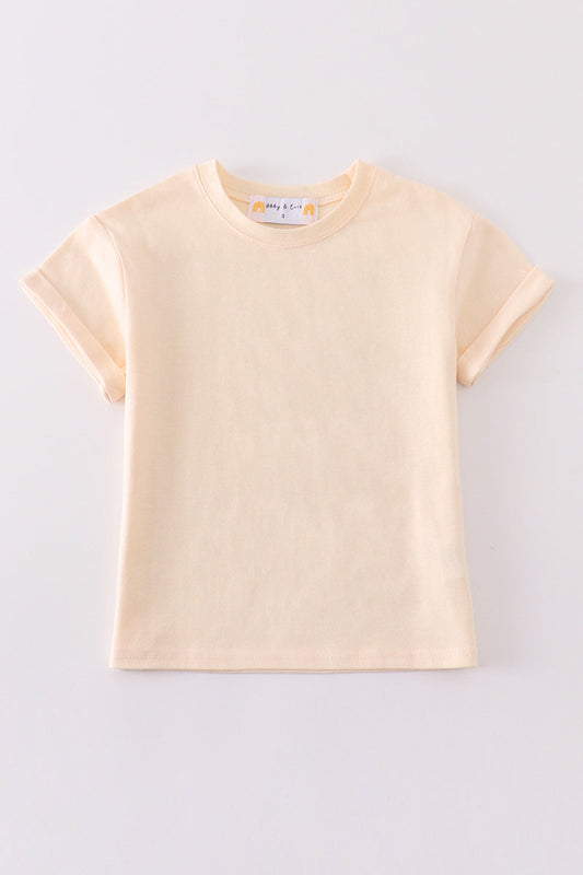 Premium Cream Basic T-shirt