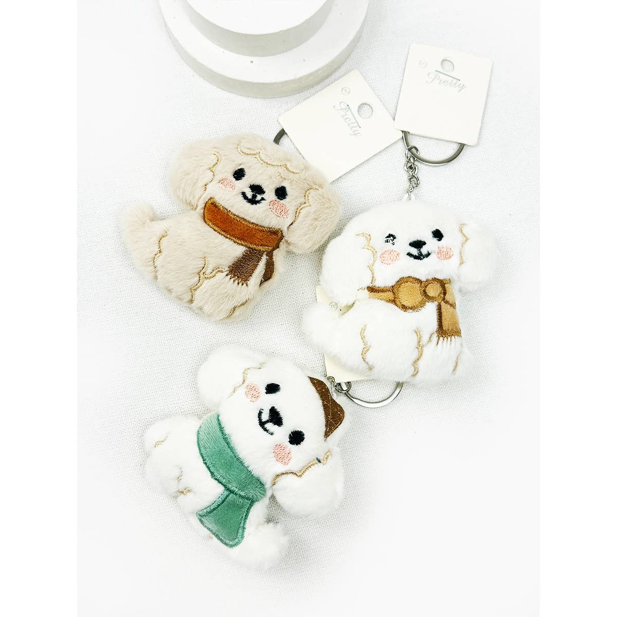 Plush Puppy Keychain