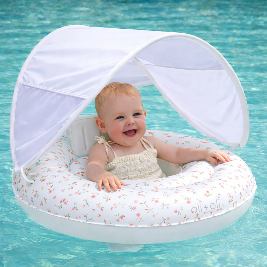 Ali+Oli Baby Swim Seat with Sun Canopy (Bloom)