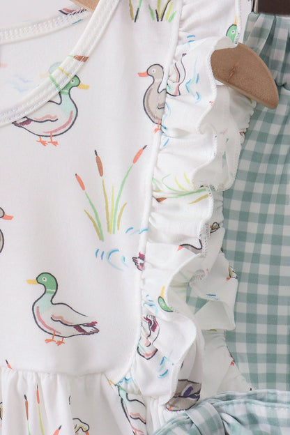 Green Duck Ruffle Set