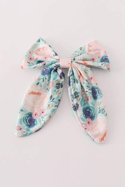 Green Garden Serenity Print Sailor Bow