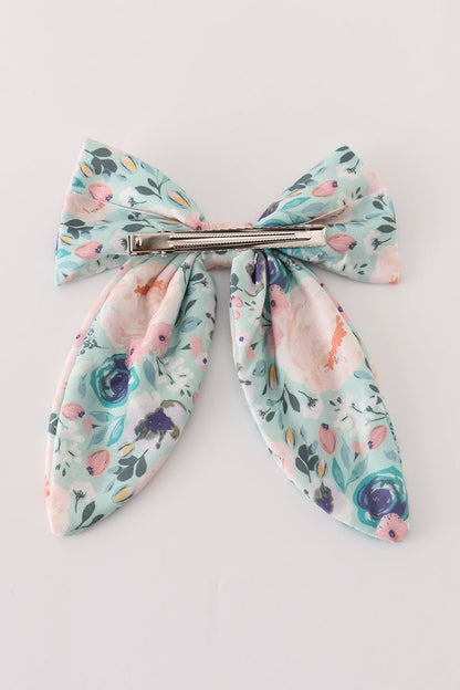 Green Garden Serenity Print Sailor Bow