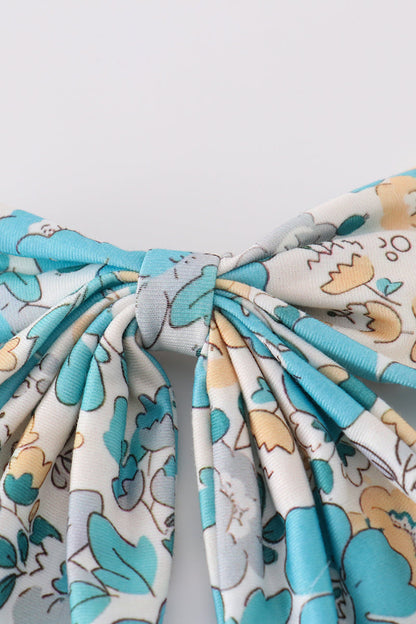 Blue Aqua Meadow Girl Sailor Bow