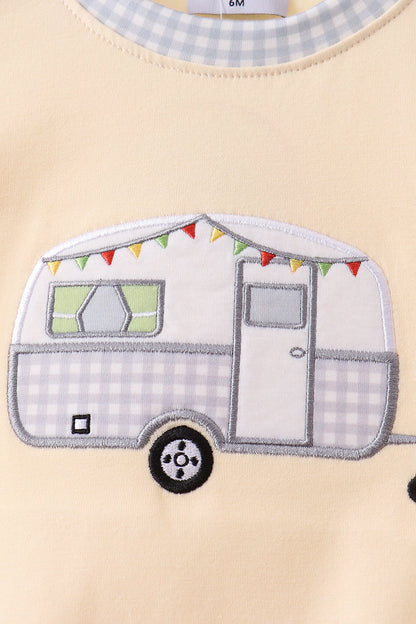 Khaki Camper Applique Bubble