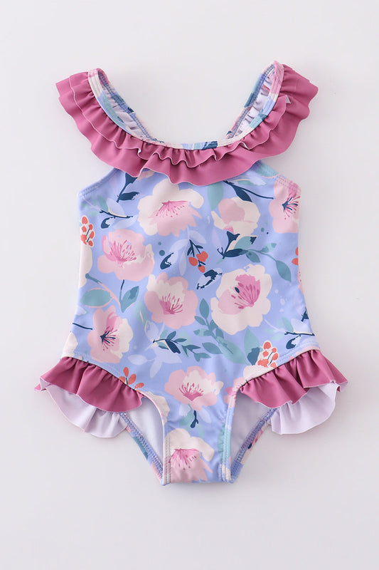 Floral Ruffle Swimsuit