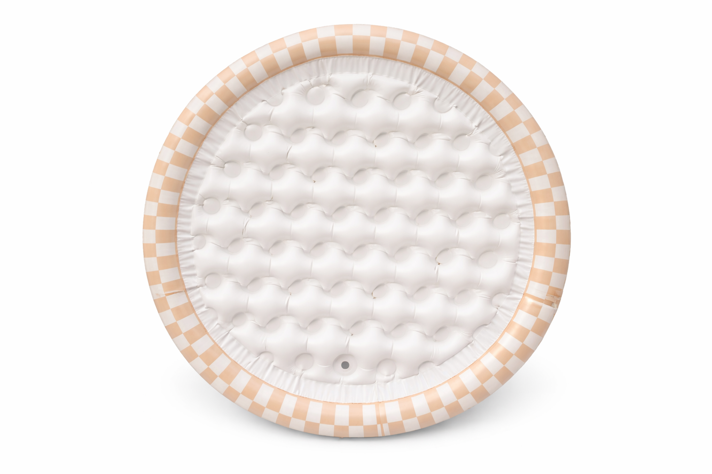 Ali+Oli Two-Ring Inflatable Kiddie Pool (Tan Checkers)