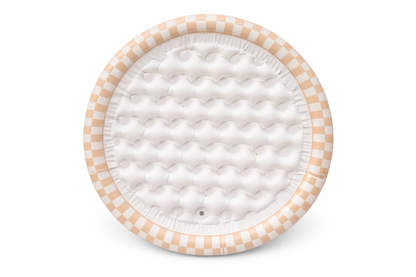 Ali+Oli Two-Ring Inflatable Kiddie Pool (Tan Checkers)